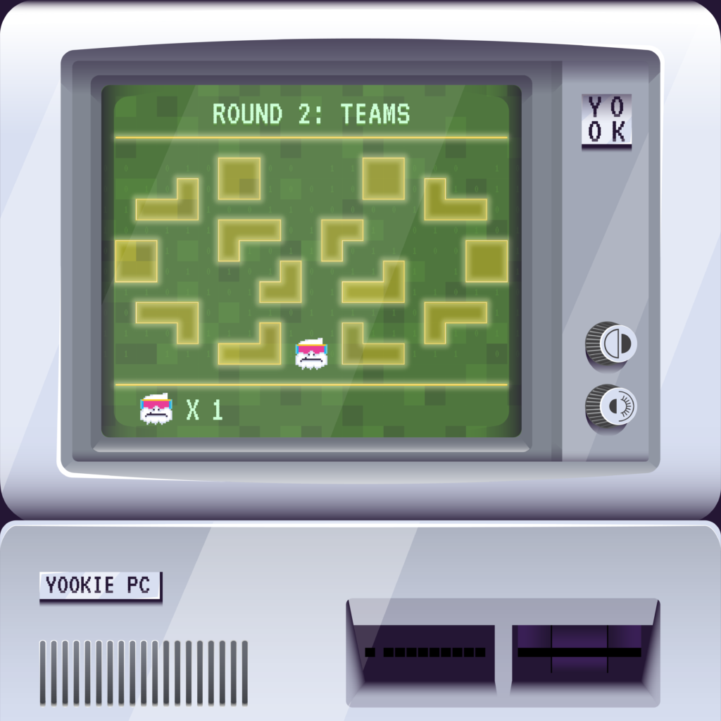 PC mockup of a green President's Cup game board. Title reads "Round 2: Teams".