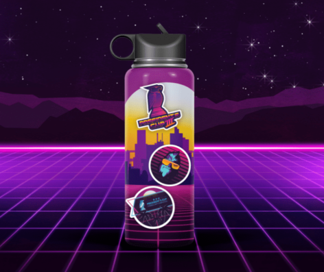 Water bottle design showing President's Cup Cybersecurity Competition branding